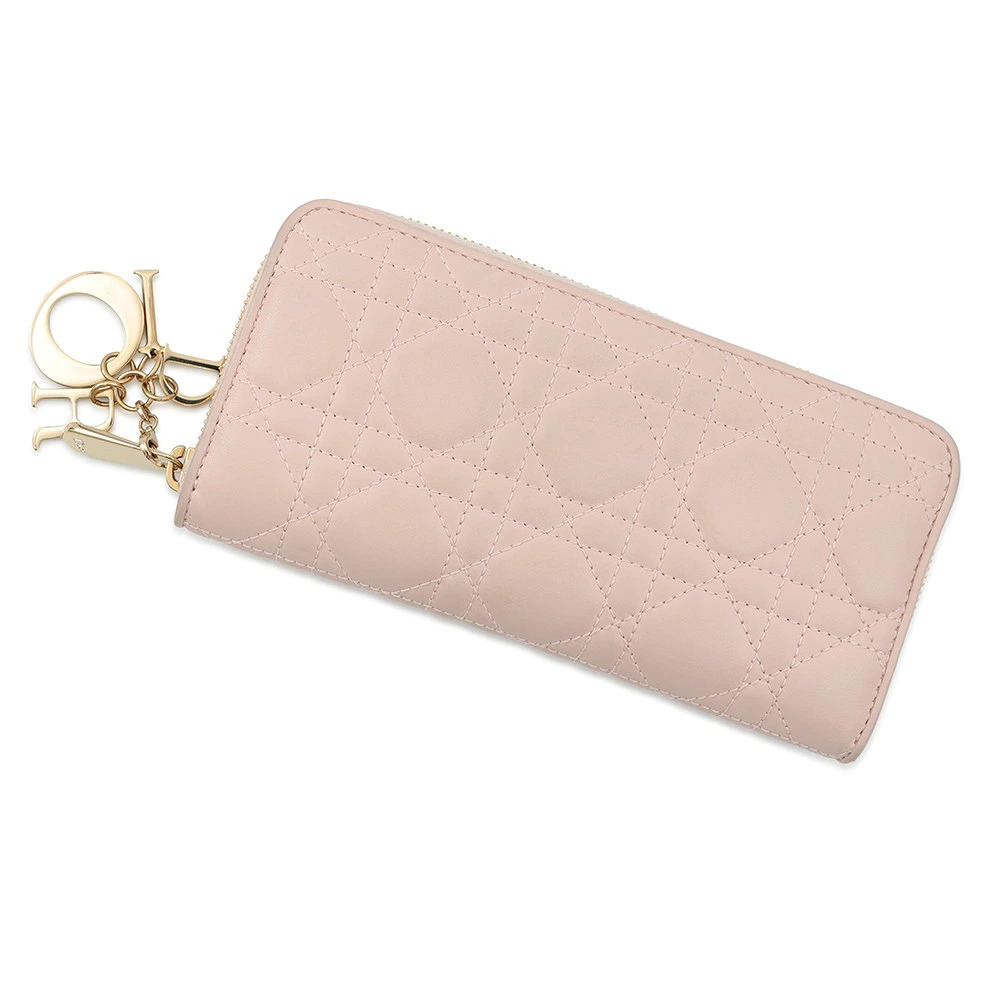 Christian Dior Long Wallet Cannage Lady Voyageur Lambskin Limited Edition